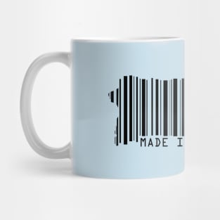 Puerto Rico Map Made in Boriken Barcode Black Design Mug